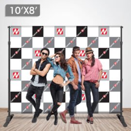 10 x 8 Step and Repeat Banner + Stand