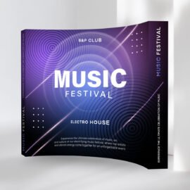 10ft Curve Velcro Fabric Pop Up Display