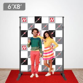 6 x 8 Step and Repeat Banner + Stand + 3 x 8 Red Carpet