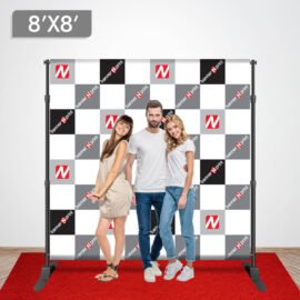 8 x 8 Step and Repeat Banner + Stand + 3 x 8 Red Carpet