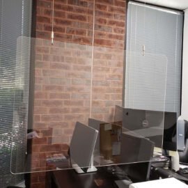 Clear Acrylic Sneeze Guard (HANGING)